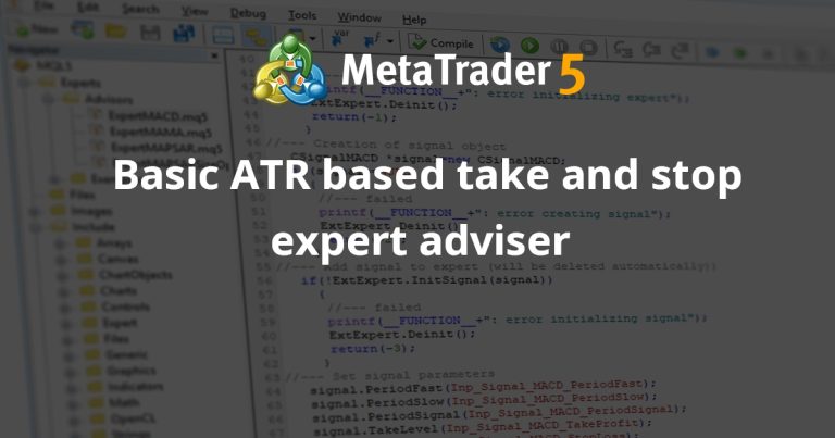 Basic ATR based take and stop expert adviser