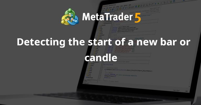 Detecting the start of a new bar or candle