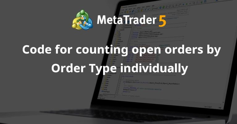 Code for counting open orders by Order Type individually