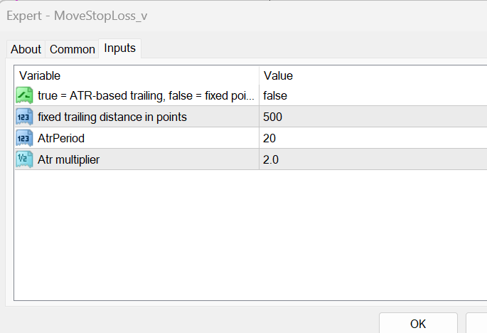 MoveStopLoss