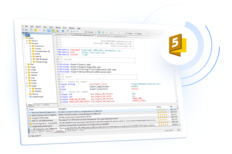 MQL5 Programming for Traders – Source Codes from the Book. Part 1