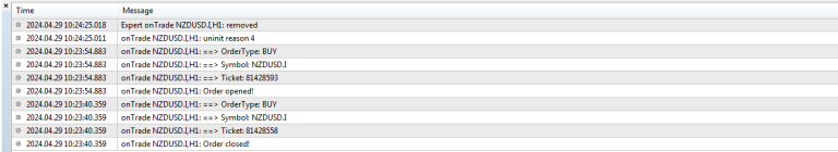 MQL4 Implementation of onTrade Event Handler